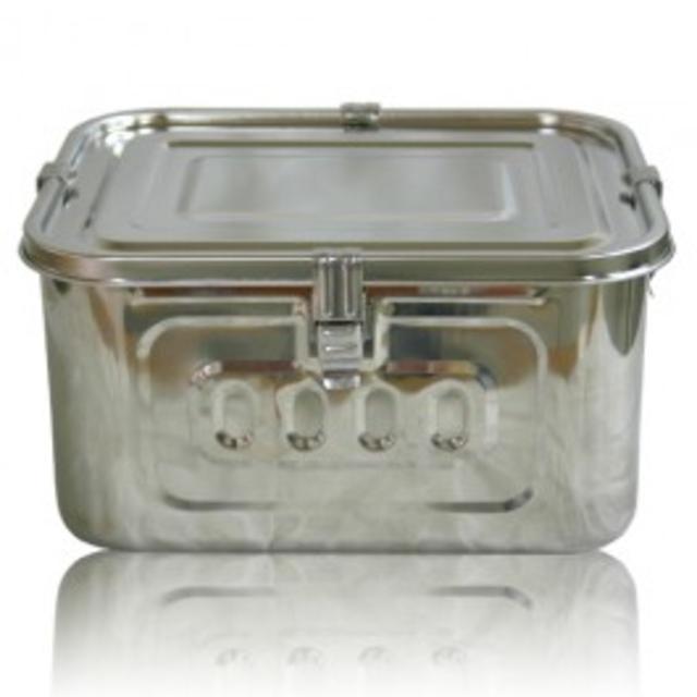 Stainless Steel Airtight Rectangular Storage Container - 10 L / 2.6 gal