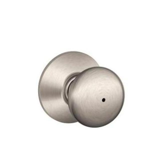 Schlage Plymouth Satin Nickel Bed and Bath Knob