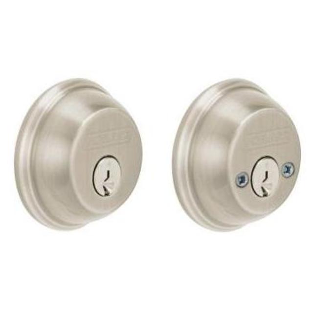 Schlage Double Cylinder Satin Nickel Deadbolt