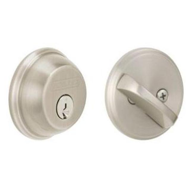 Schlage Single Cylinder Satin Nickel Deadbolt