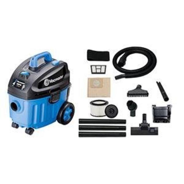 Vacmaster VF408 Wet/Dry Floor Vacuum Powered by 2-Stage Industrial Motor, 4-Gallon, 5 Peak HP