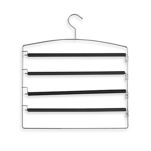 .ORG Friction 4-Tier Swing Arm Trouser Rack in Black