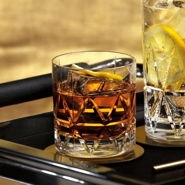 Orrefors Peak Double Old Fashioned Glasses (Set of 4)