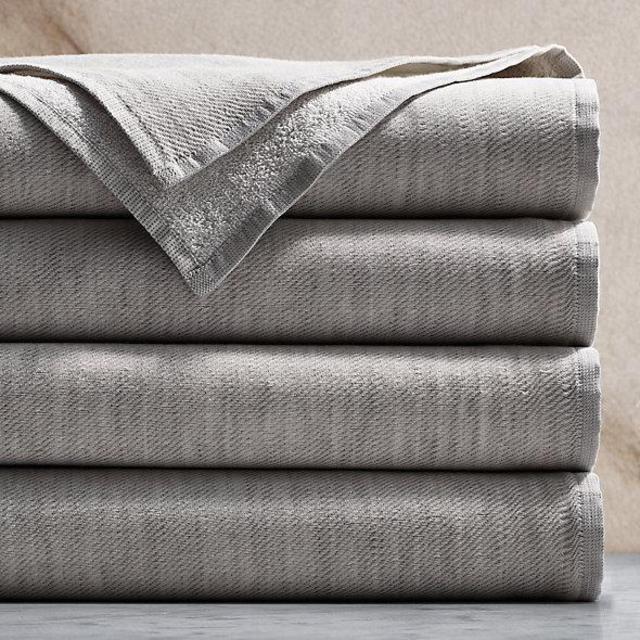 Heathered Cotton-Linen Reversible Towel Collection
