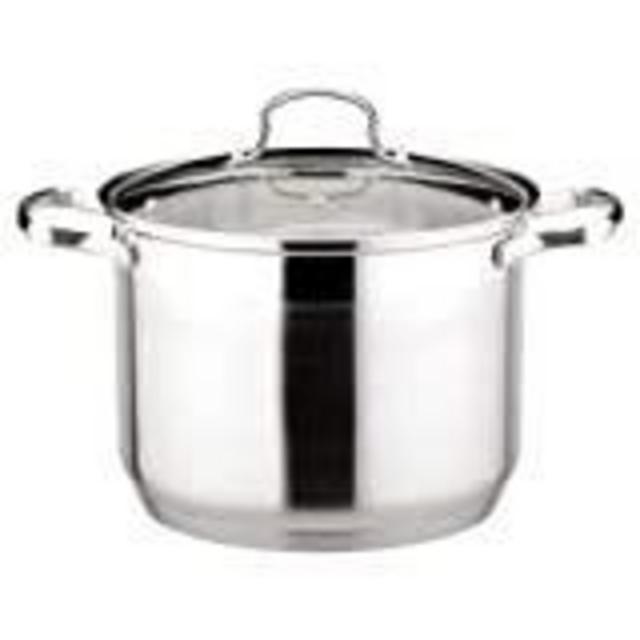 Cuisinart Contour Stainless 12-Quart Stockpot with Glass Cover