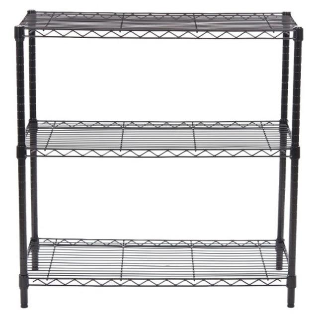 Adjustable 3-Tier Wide Wire Shelving - Black - Room Essentials™