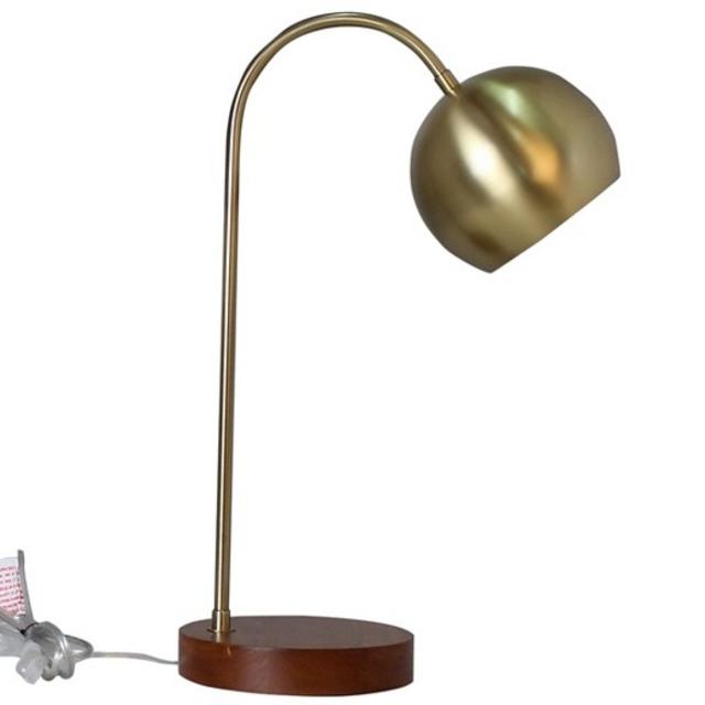 Gold Lamp with Wood Base - Threshold™
