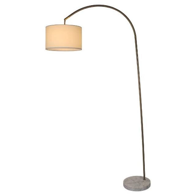 Shaded Arc Floor Lamp with Marble Base - Brass - Threshold™