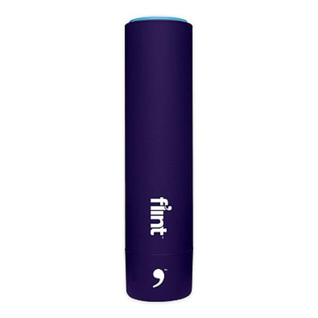 Flint Lint Roller Device in Navy with Light Blue Cap