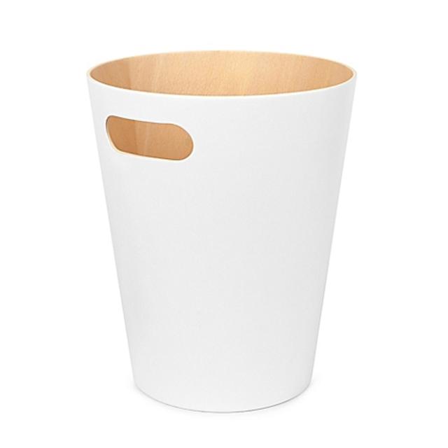 Umbra Woodrow Wastebasket in White