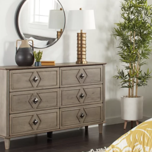 Carbon Loft Grey Weathered 6-drawer Dresser