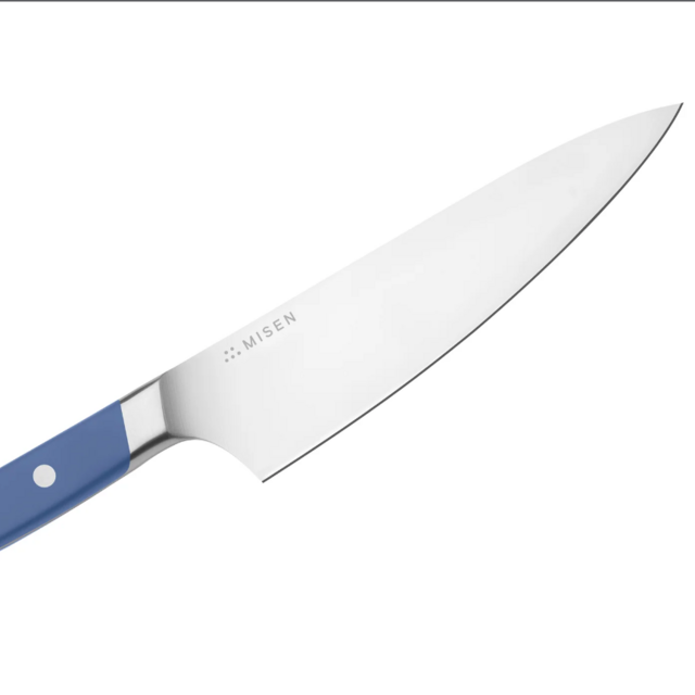 6.8" Misen Pro Chef Knife - Premium High Carbon Steel, Ultra-Sharp Kitchen Knife - Ergonomic Blue Handle for Precision Cutting