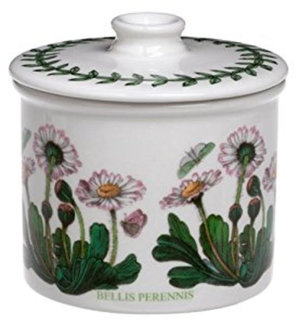 Portmeirion Botanic Garden Drum Shaped Covered Sugar Bowl