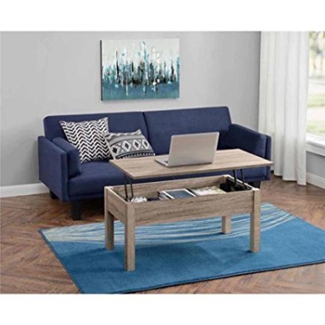Lift-Top Coffee Table Made of Composite Wood, Great for Mobile Home/Office Activities (Sonoma Oak)