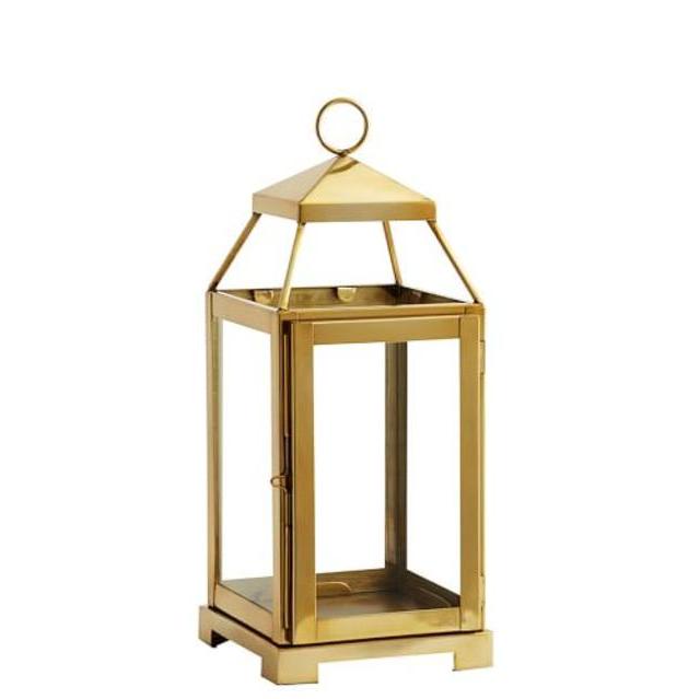 Malta Lantern - Brass Finish, Medium