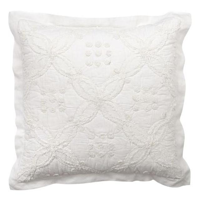 Candlewick Chenille Quilted Sham, Euro
