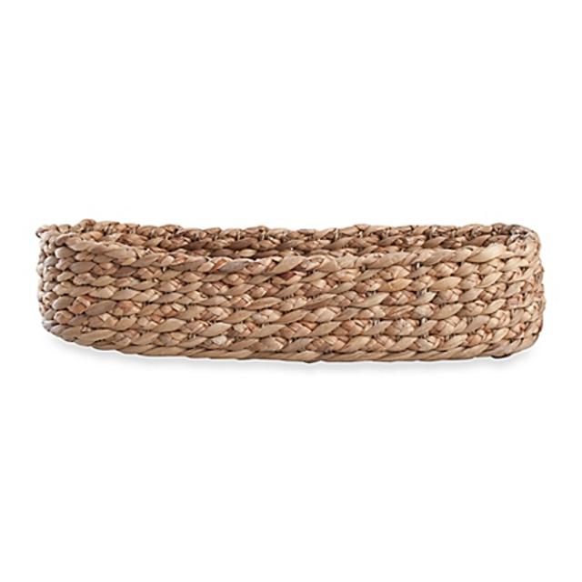 Woven Water Hyacinth Bread Basket in Natural