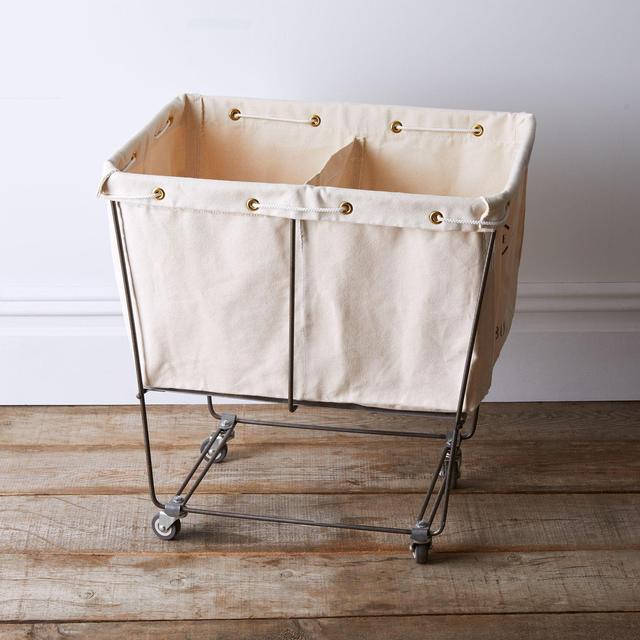 Wide Elevated Laundry Basket - Natural