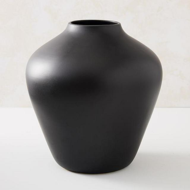 (Pot) Pure Black Ceramic Vase