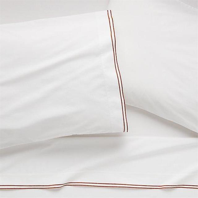 Overlock Copper Stitch King Sheet Set
