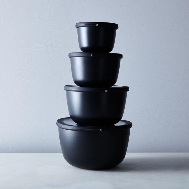 Black Deep Microwavable Nested Storage Bowls