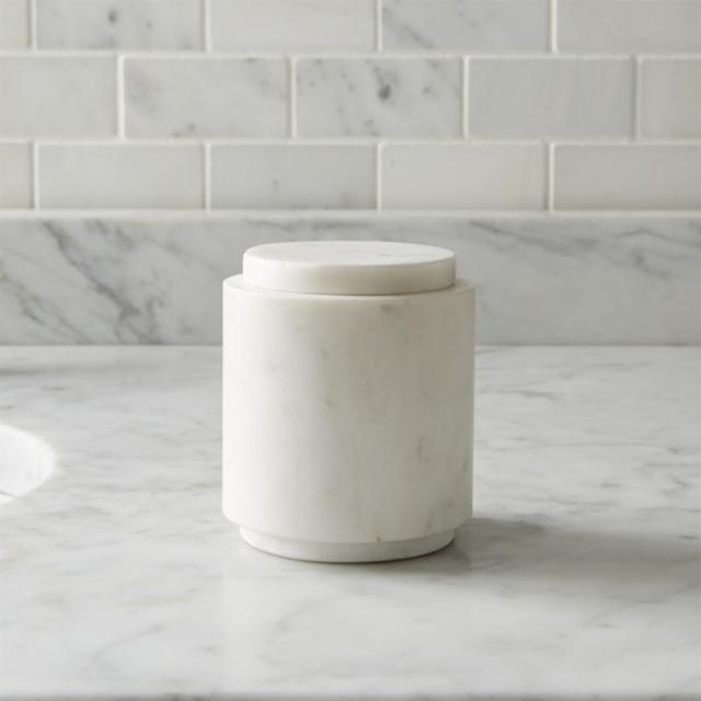 Graydon Small Marble Bathroom Canister