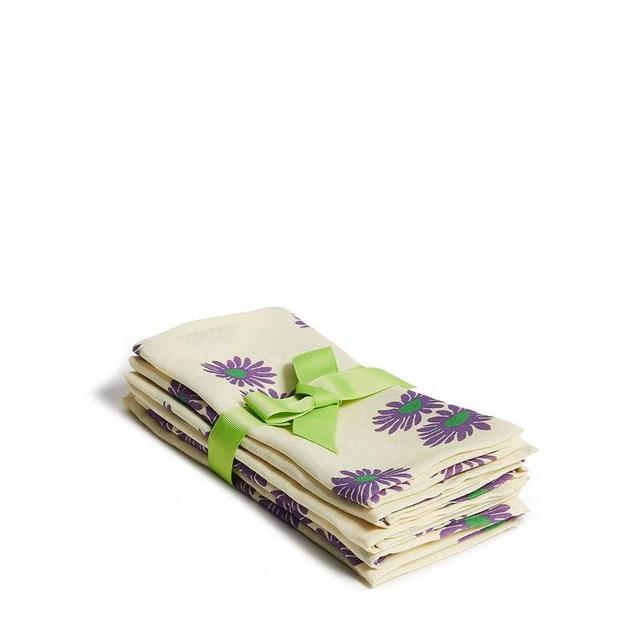 La Double J Large Napkins Set Of 6 (45X45) Margherita Viola in Linen