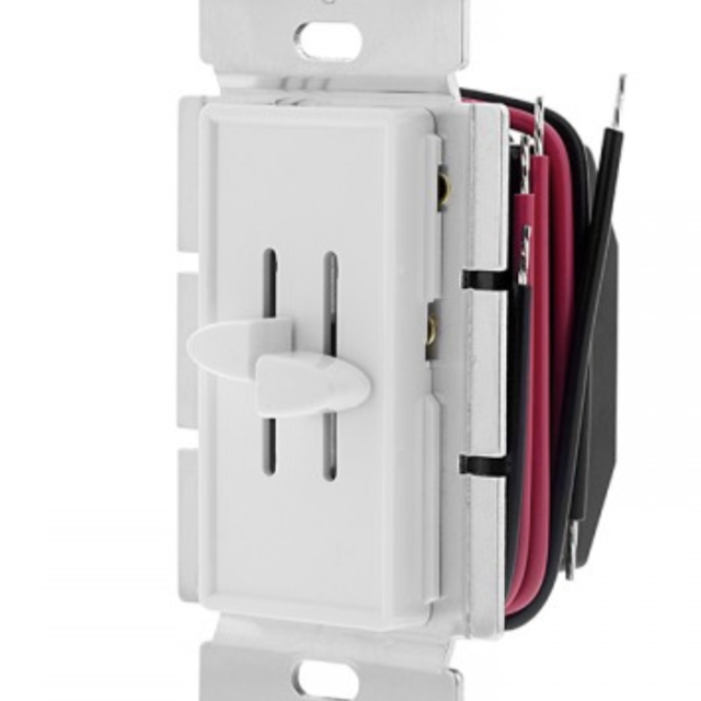 LED Dual Slide Switch and Dimmer for Standard 12V Wall Switch Box - DLVDW-120W