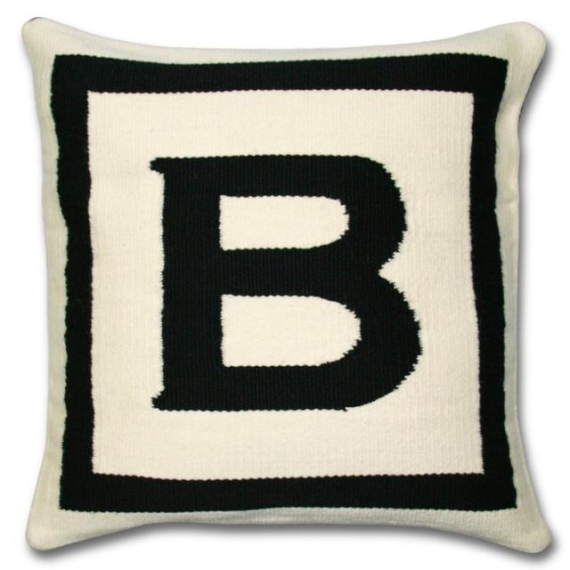 Reversible Letter Throw Pillow