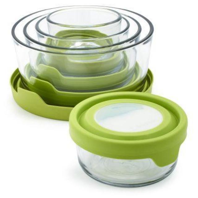 Anchor Hocking Round Glass Storage Containers, Set of 5