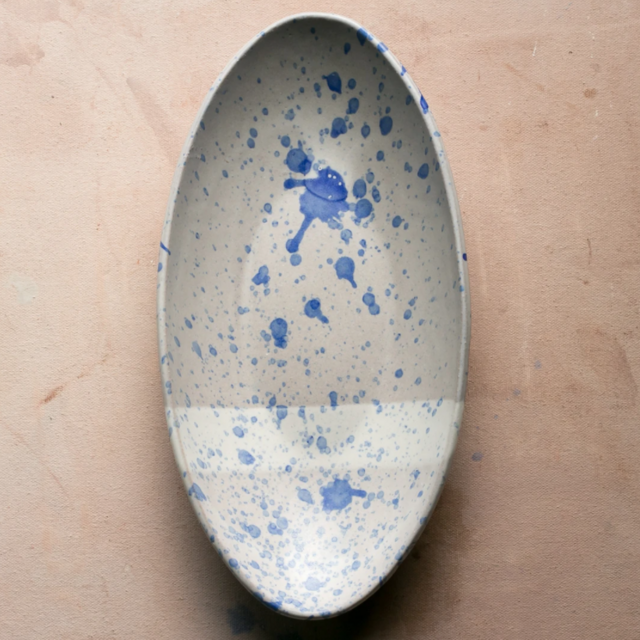 Settle Oval Server: Royal Speckle - Settle Ceramics