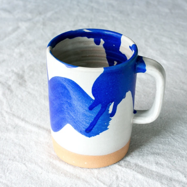 Settle Cappuccino Mug: Royal Splash - Settle Ceramics