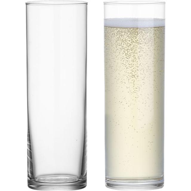 Cylinder clear champagne flute
