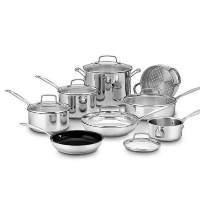 Cuisinart classic stainless 14 pc cookware set