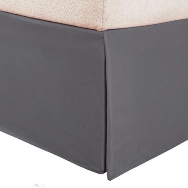 Hotel Luxury Bed Skirt/Dust Ruffle 1800 Platinum Collection-SALE TODAY ONLY! #1 Rated on Amazon/14 inch Drop/Wrinkle & Fade Resistant, Top Quality Linens! 100% MONEY BACK GUARANTEE!! (King, Gray)