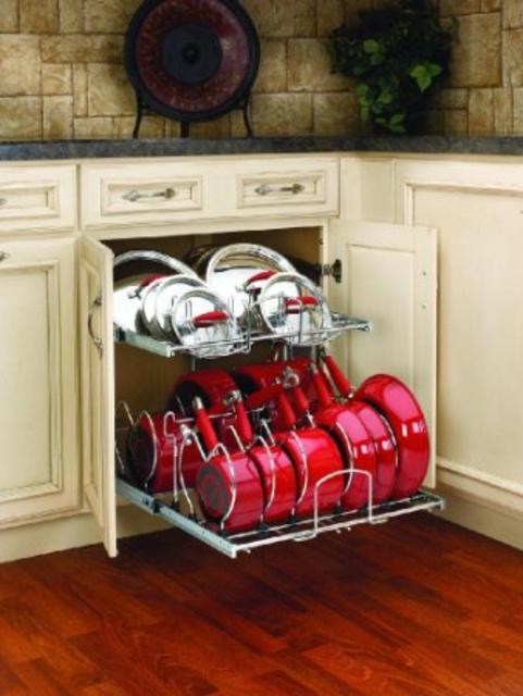 Rev-A-Shelf - 5CW2-2122-CR - 21 in. Pull-Out 2-Tier Base Cabinet Cookware Organizer