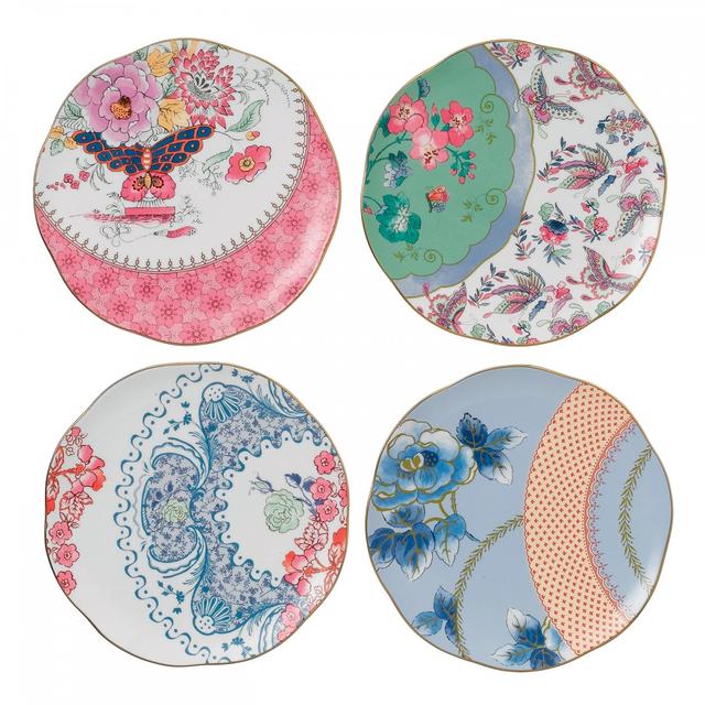 Butterfly Bloom Plates, Set of 4