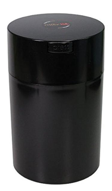 Coffeevac 1 lb - The Ultimate Vacuum Sealed Coffee Container, Black Cap & Body