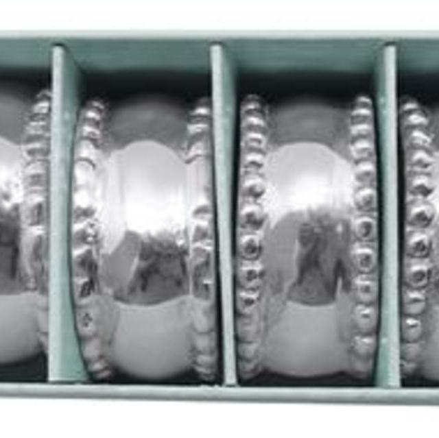 Beaded Napkin Rings Set, 4