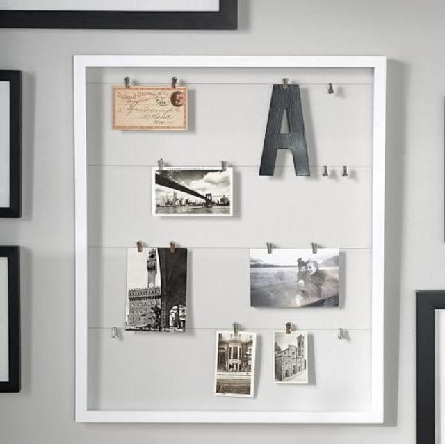 Wood Gallery Clothesline Photo Display Frame