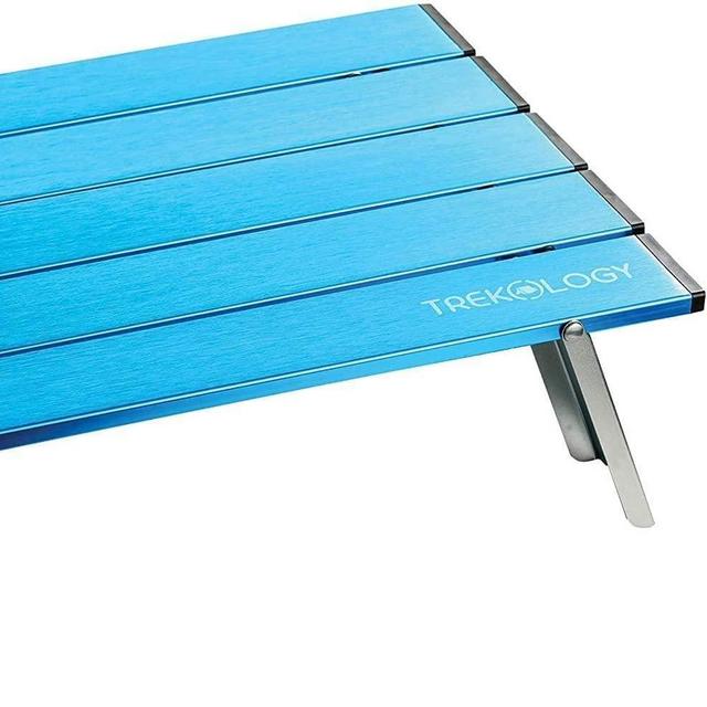 Personal Beach Table for Sand, Collapsible Small Portable Folding Compact Tables, Mini Bike Hike Camping Accessories - Keep Your Coffee, Drinks Food, Personal Gadgets Away from Sand and Dust