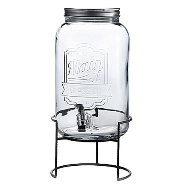 Main Street Crystal Beverage Dispenser With Stand in Clear