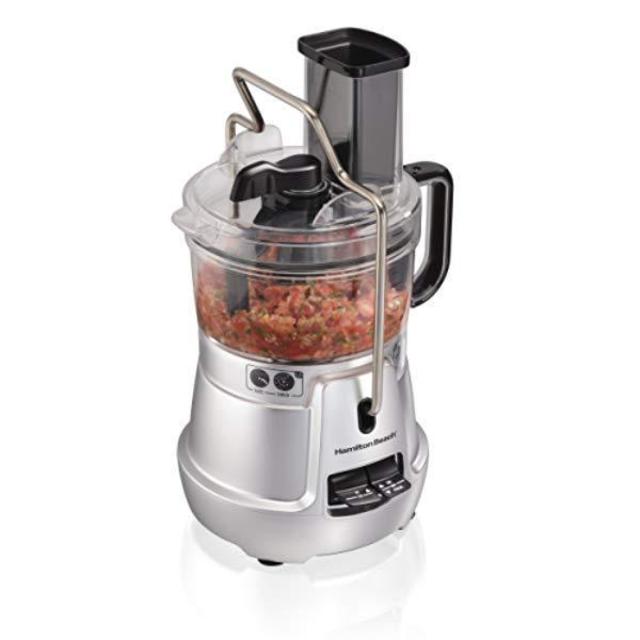 Hamilton Beach Stack & Snap Food Processor 8-Cup with Adjustable Slicing Blade, Built-in Bowl Scraper & Storage Case (70820)