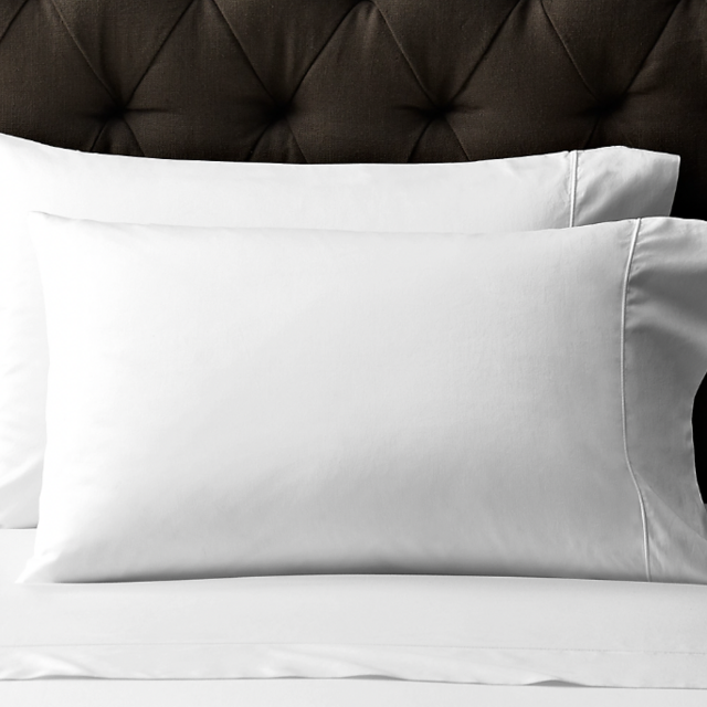 RH | Italian Vintage Washed Sateen Pillowcase King White