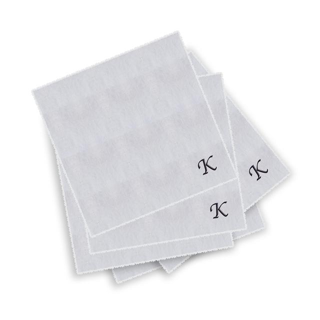 ATELIER SAUCIER Monogrammed Cocktail Napkin Set