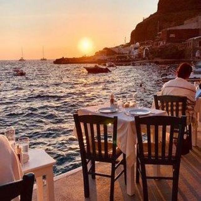 Sunset Dinner in Santorini