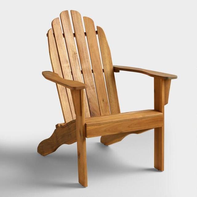 Natural Wood Adirondack Outdoor Chair