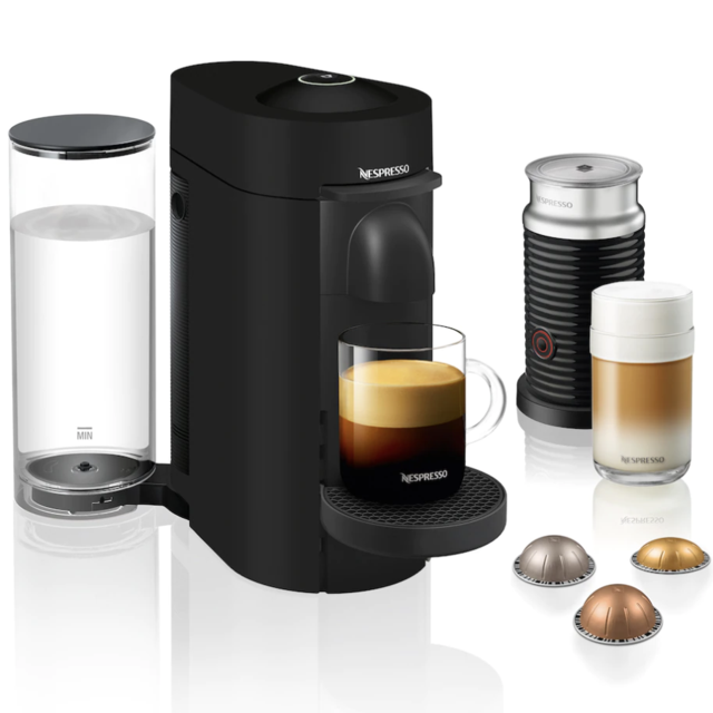 VertuoPlus Matte Black Bundle | Coffee Machine and Milk Frother | Nespresso USA