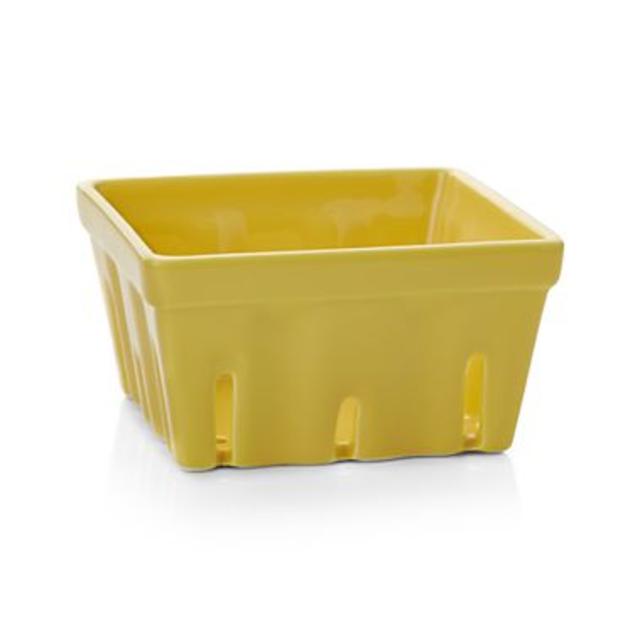 Berry Box Yellow Colander
