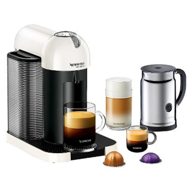 Nespresso VertuoLine Coffee and Espresso Machine Bundle - WHITE